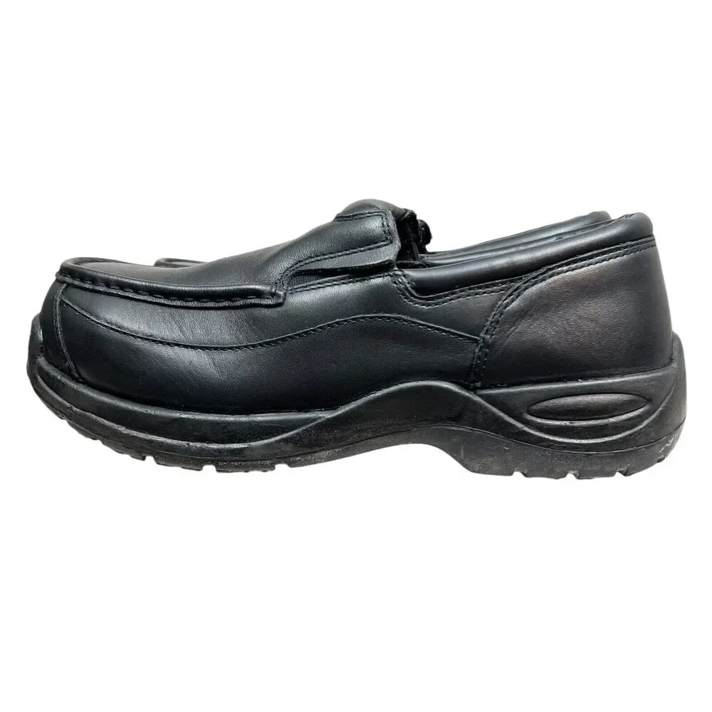 Florsheim Mens Work Shoe Leather XTR Composite Toe Slip Oil Resisting Black 8.5D
